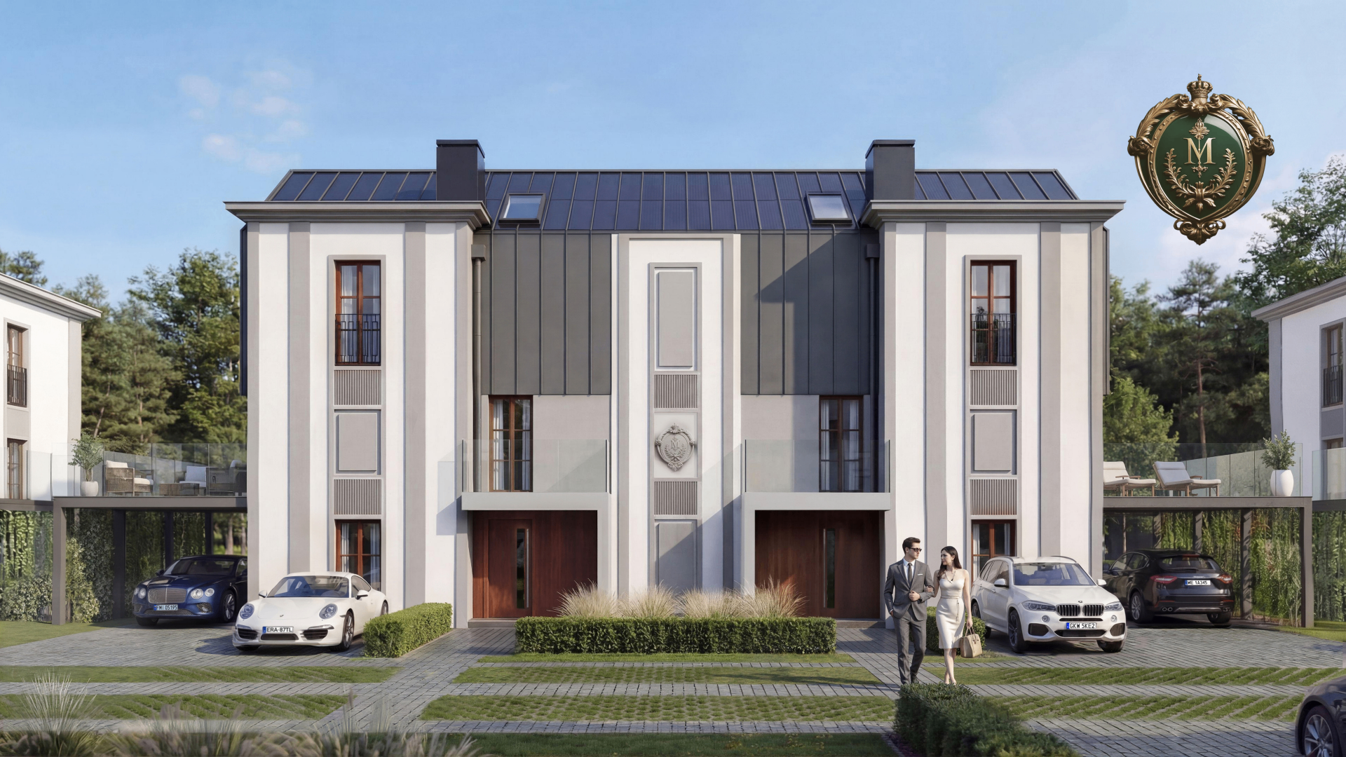 Manor Park Wilanów — fasada Rezydencji w dzień